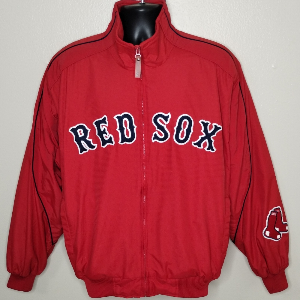 Boston Red Sox Men's Medium MLB Jacket Full Zip Nylon Majestic Authentic Lined